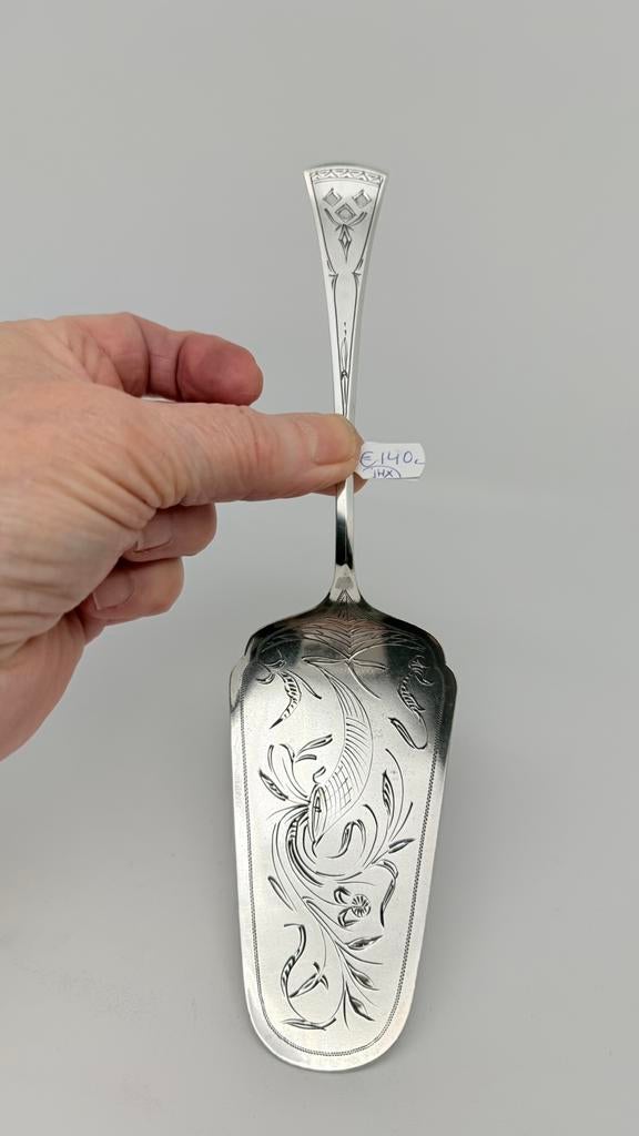Antiek Hollands zilveren taartschep uit 1928!, Verzenden, Zilver