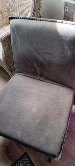 Relaxte ribstof stoel grijs/antraciet - Leen Bakker, Ophalen of Verzenden, Zo goed als nieuw, Eén, Stof