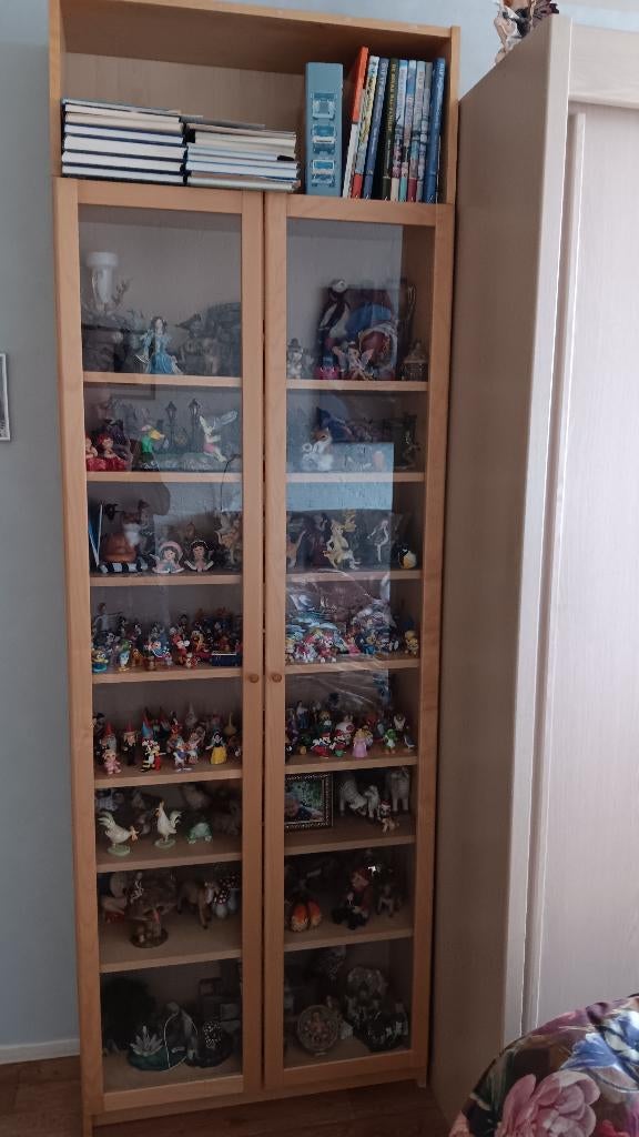 Beuken Vitrine Kast Moet Weg Ivm Verhuizing, Ophalen, Met deur(en), 200 cm of meer, 50 tot 100 cm