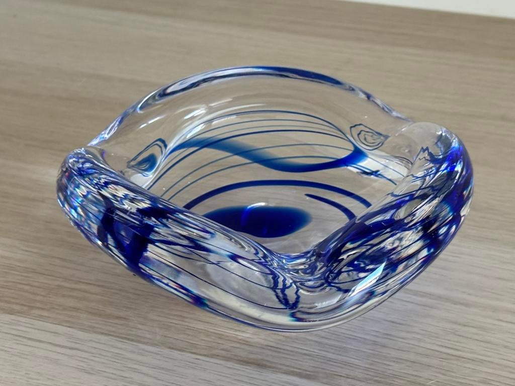 Vintage Max Verboeket - Kristalunie Maastricht asbak, Antiek en Kunst, Antiek | Glas en Kristal, Ophalen of Verzenden