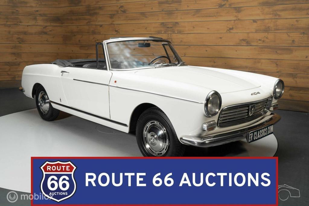 Peugeot 404 Cabriolet | 1966 | Route 66 Auctions, Auto's, Oldtimers, Bedrijf, Te koop, Peugeot, Benzine, Overige carrosserieën