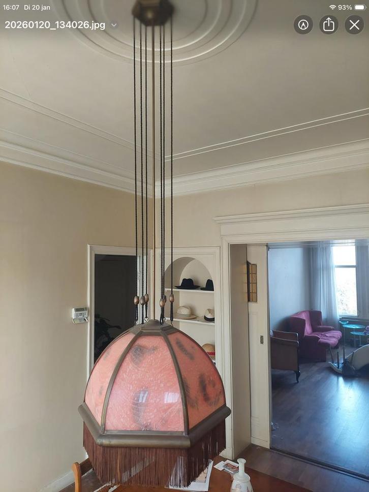 Nouveau or Arts and Crafts style pendant chandelier1900-1920, Antiek en Kunst, Kunst | Overige Kunst, Ophalen of Verzenden