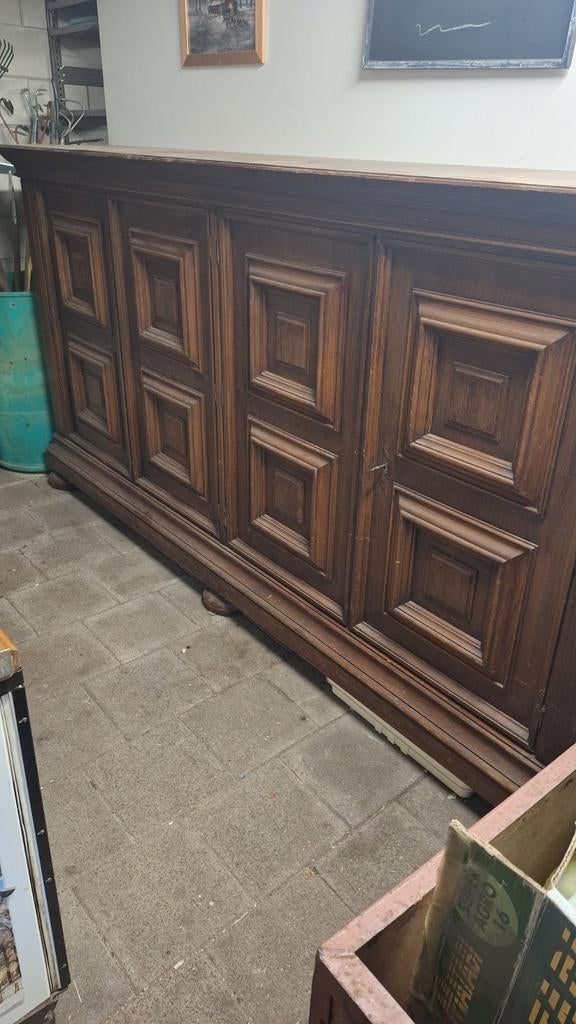 Antiek houten kast, Huis en Inrichting, Kasten | Roldeurkasten en Archiefkasten, Ophalen, Gebruikt, 100 tot 150 cm, 200 cm of meer