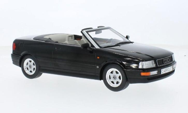 Audi Cabriolet, Zwart, 1991, Hobby en Vrije tijd, Modelauto's | 1:18, Nieuw, Auto, Overige merken, Ophalen of Verzenden