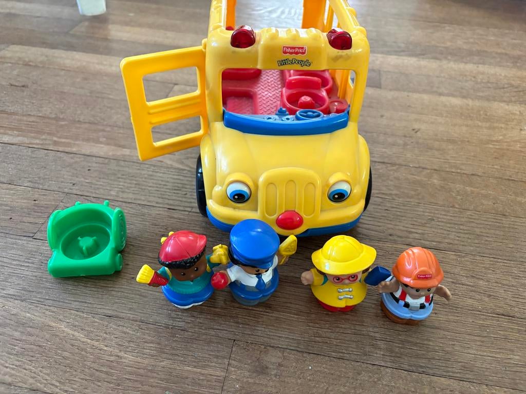 Fisher-Price Little People schoolbus met figuren, Kinderen en Baby's, Speelgoed | Fisher-Price, Ophalen, Gebruikt, Speelset