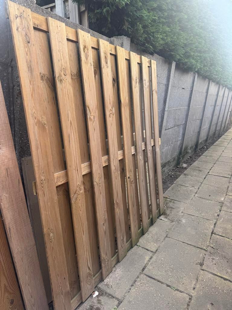 Houten schuttingdelen 180x180 cm - 2 stuks, Tuin en Terras, Ophalen, Minder dan 3 meter, Hout, 1 tot 2 meter