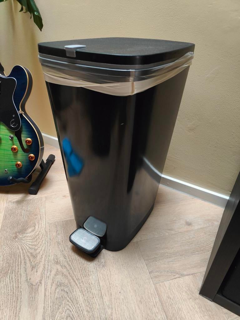 Prullenbak 50L - Kis Bin Chic zwart, Ophalen, Kunststof, Gebruikt, 50 tot 75 cm