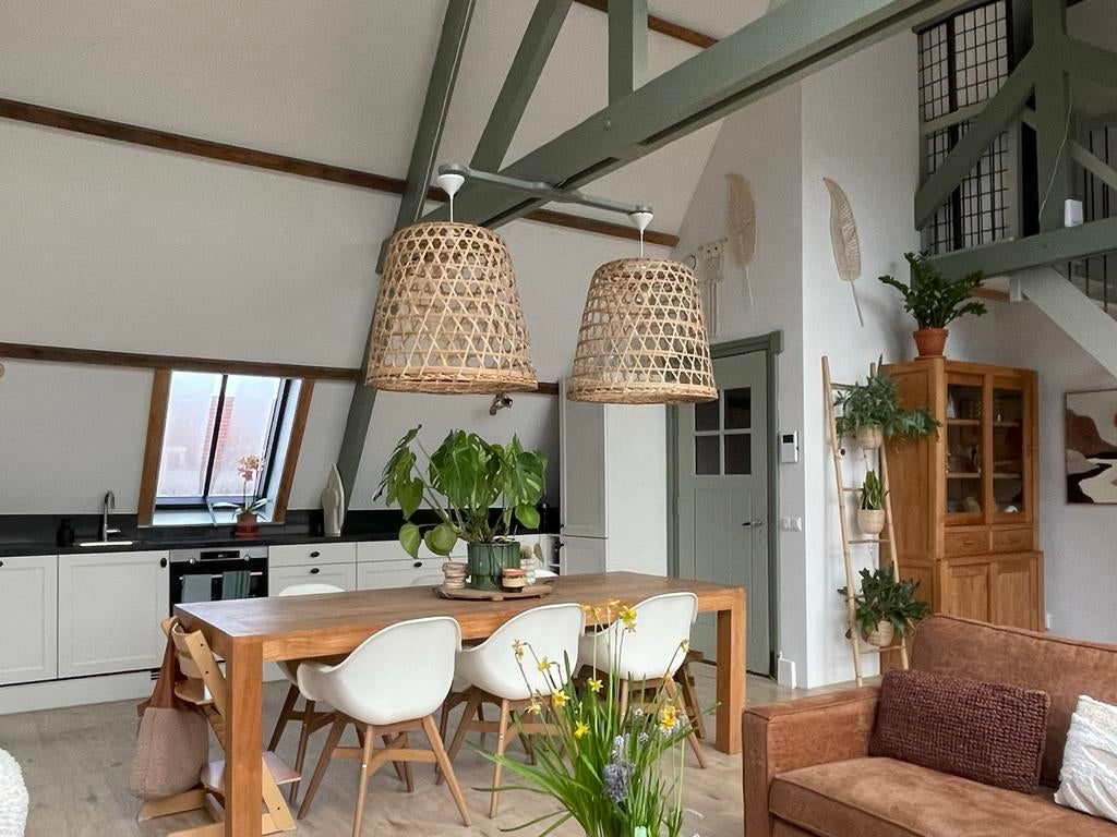 Witte eetkamerstoelen, 6 stuks, Gebruikt, Wit, Ophalen of Verzenden, Vijf, Zes of meer stoelen