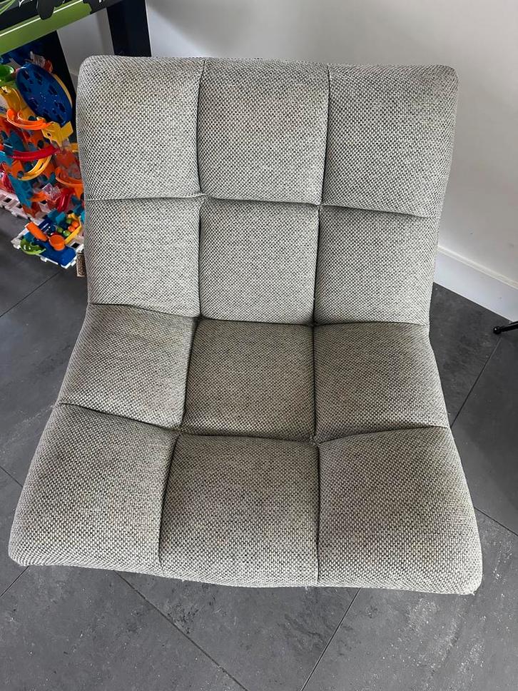 Dutchbone Bar Stoel, Huis en Inrichting, Stoelen, Zo goed als nieuw, Eén, Stof, Grijs, Ophalen