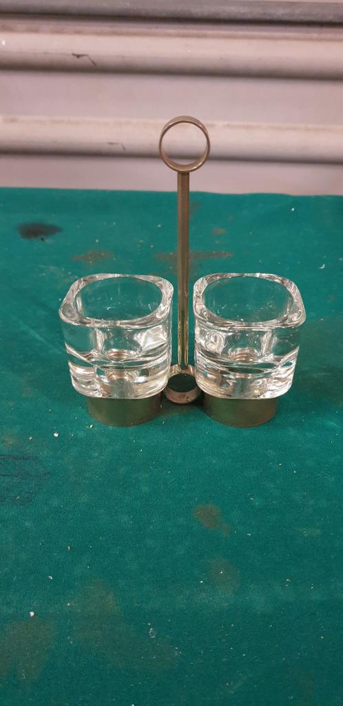 waxine houder vmet 2 glaasjes, Ophalen of Verzenden, 'T Olde Gre-j, Info@toldegrej.nl, Endepoelstraat 20f Didam