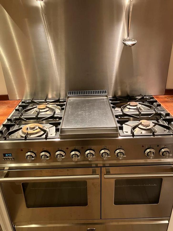 Boretti VFP104IXGAS 100cm, Witgoed en Apparatuur, Fornuizen, Zo goed als nieuw, Vrijstaand, Gas, 5 kookzones of meer, 90 tot 95 cm