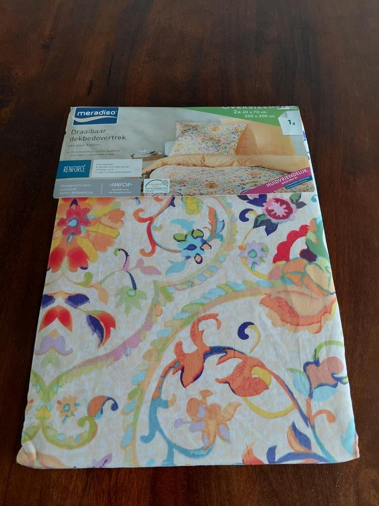 Meradiso Draaibaar Dekbedovertrek - Bloemenpatroon, Huis en Inrichting, Slaapkamer | Beddengoed, Overige kleuren, Dekbedovertrek