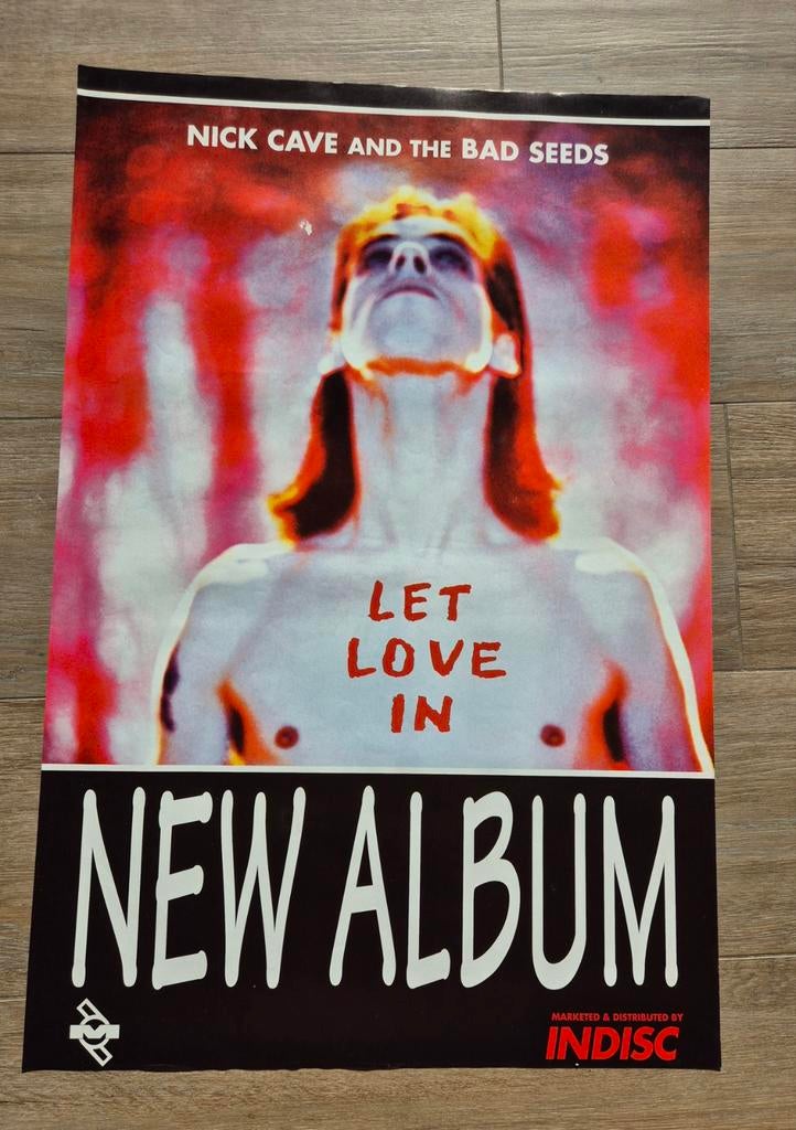 Nick Cave and the Bad Seeds - 'Let Love In' Poster, Verzamelen, Ophalen of Verzenden, Gebruikt, Muziek