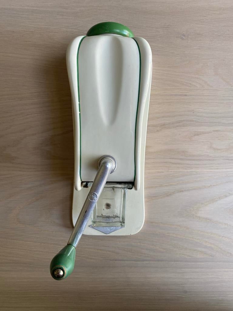 Vintage Wandkoffiemolen met Groene Details, Ophalen of Verzenden