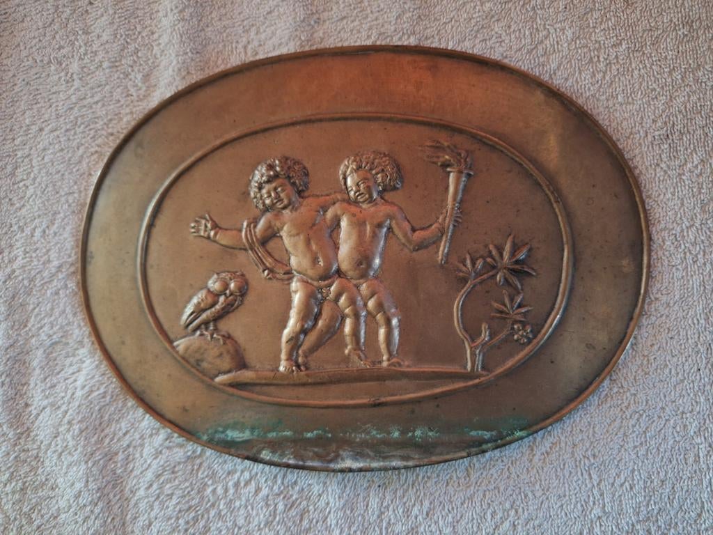 Mooie zware bronzen plaquette, Ophalen of Verzenden