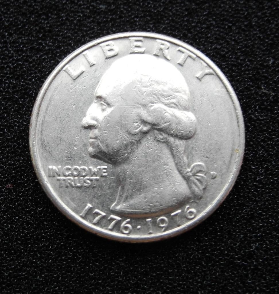 Bicentennial Quarter Dollar George Washington 1776-1976, Postzegels en Munten, Ophalen of Verzenden, Noord-Amerika, Losse munt