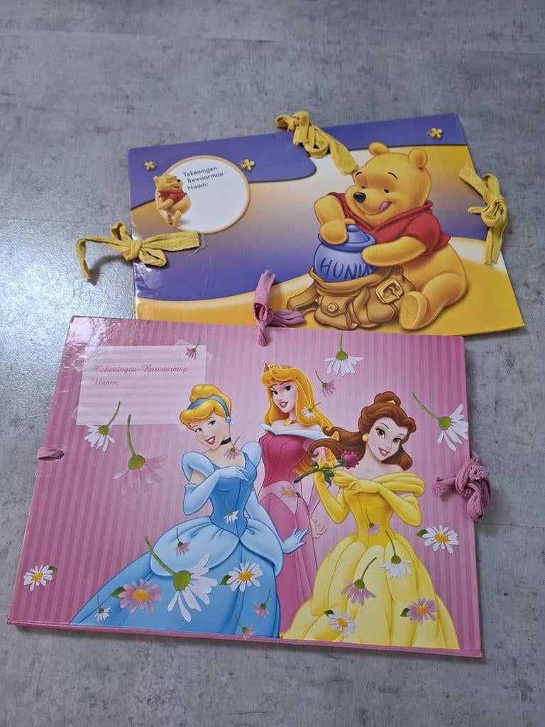 Disney teken- en bewaarmappen: Winnie de Poeh & Prinsessen, Ophalen of Verzenden, Gebruikt, Overige typen