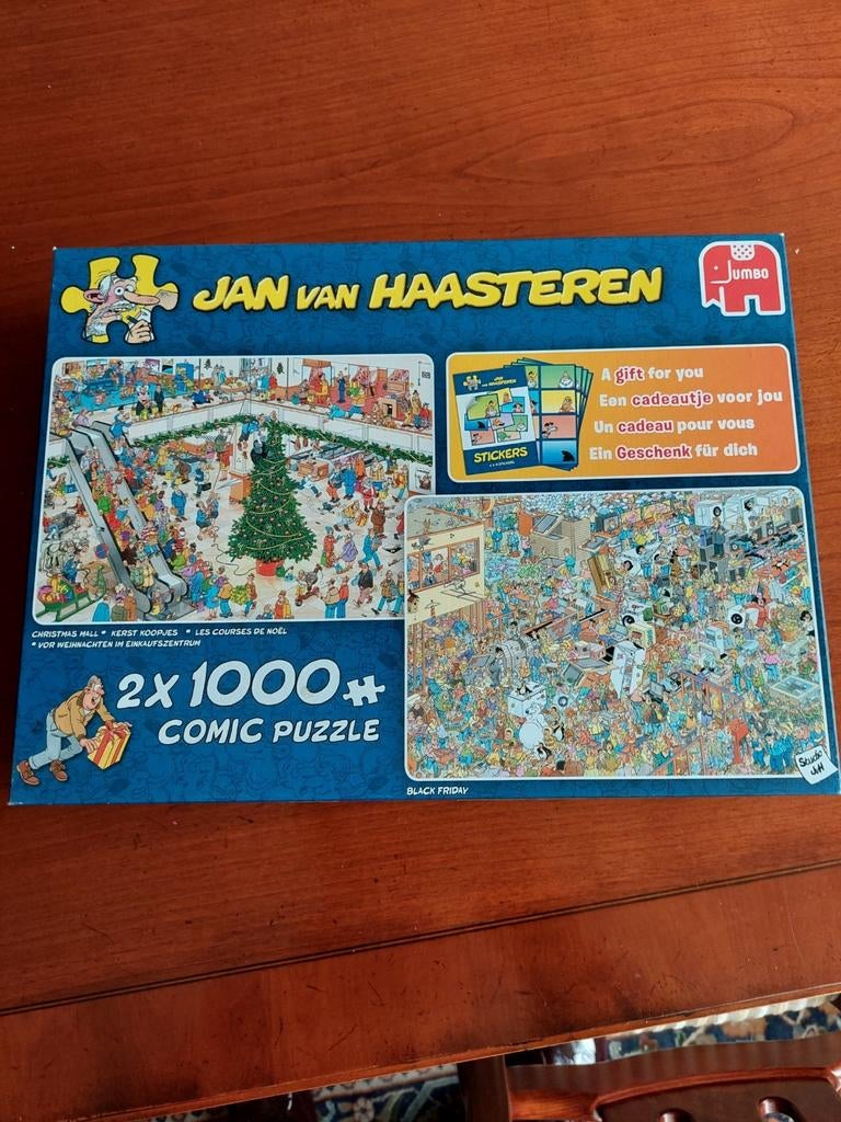 2x Jan van Haasteren van 1000 stukjes - COMPLEET, Ophalen of Verzenden, 500 t/m 1500 stukjes, Zo goed als nieuw