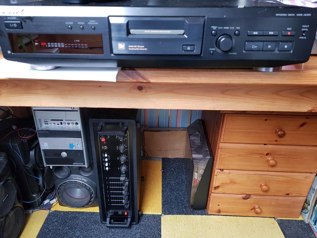 Sony Minidisc MDS-JE 330 met afstands bediening, Audio, Tv en Foto, Cd-spelers, Ophalen, Zo goed als nieuw, Sony