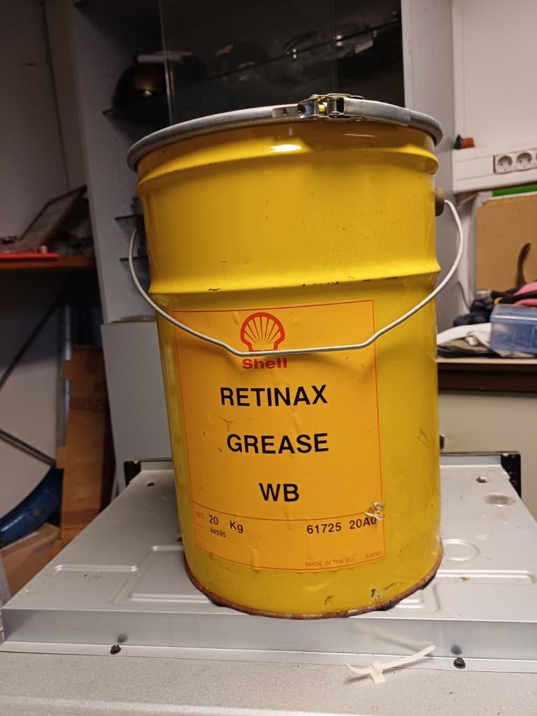 Grote Shell Retinax Vet Blik - 20 Liter (3/4 vol), Verzamelen, Blikken, Ophalen of Verzenden, Gebruikt, Overige, Overige merken