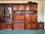 Grote klassieke wandkast / vitrinekast / secretaire, Ophalen, Gebruikt, 25 tot 50 cm, Wandmeubel, wandkast, vitrinekast, wood, bureaukast, opbergkast
