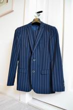 Stijlvol gestreept herenpak (Stef by) Oger - Maat M, Ophalen of Verzenden, Zo goed als nieuw, Maat 48/50 (M), Blauw
