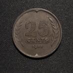 25 cent 1941 zink, Postzegels en Munten, Munten | Nederland, Verzenden, Koningin Wilhelmina, 25 cent, Losse munt
