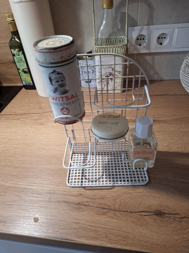 Zwitsal rekje met producten vintage, Ophalen of Verzenden, Gebruikt