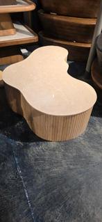 Organische Salontafel Mangohout en Marmer Let op B keuze, Huis en Inrichting, Ophalen, Overige materialen, 100 tot 150 cm, Bornsestraat 31