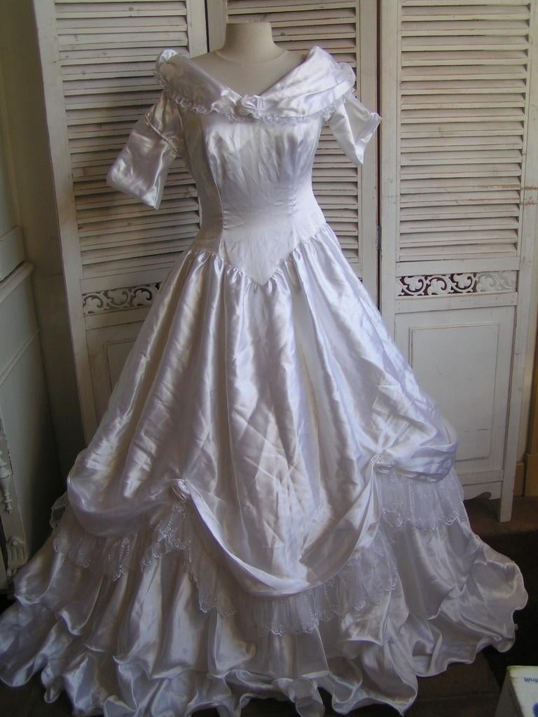 trouwjurk maat 34 nr WW 222, Verzenden, Gedragen, Wit, Trouwjurk