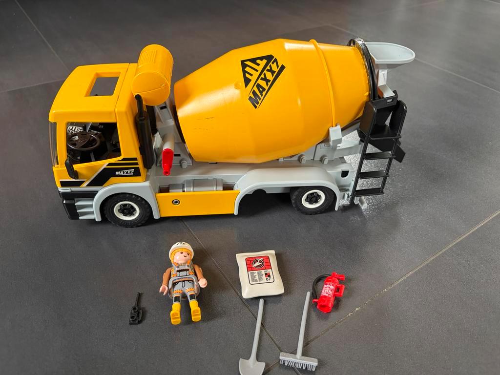 Playmobil Betonmixer met Bouwvakker en Accessoires, Ophalen of Verzenden, Zo goed als nieuw, Complete set