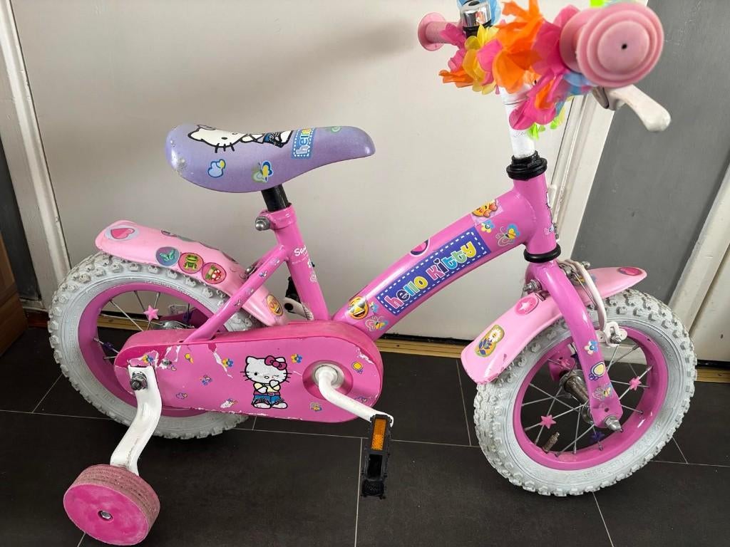Kinderfiets met zijwieltjes 12 1/2 inch, Fietsen en Brommers, Fietsen | Kinderfietsjes, Ophalen, Gebruikt, Minder dan 16 inch