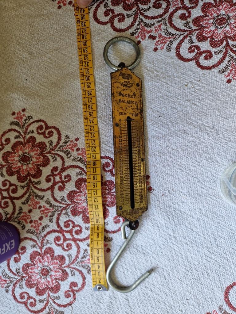 Vintage Hangweegschaal / Unster tot 20 kg - Pocket Balance, Ophalen of Verzenden, Gebruikt, Hangweegschaal, Minder dan 50 kg
