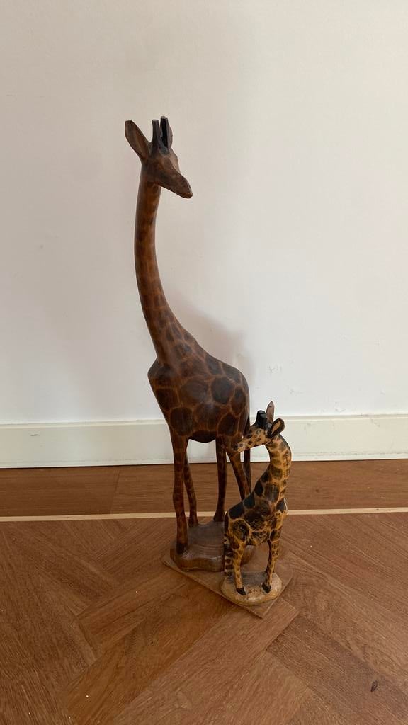 Houten giraffen, Ophalen of Verzenden, Zo goed als nieuw, Dier