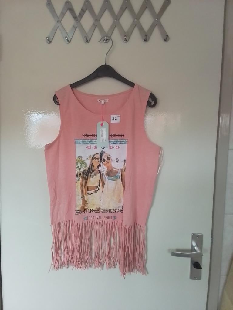 62 Zalmkleur topje van Meis & Mint maat L nieuw, Ophalen of Verzenden, Nieuw, Groen, Zonder mouw