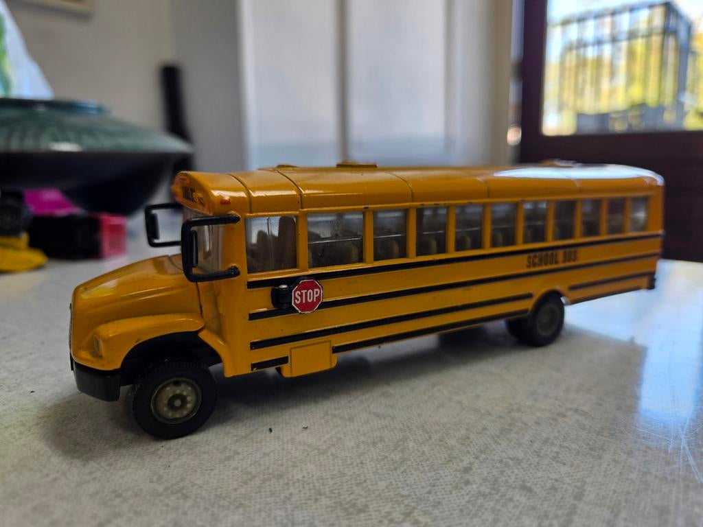 Gele Schoolbus Model - Gedetailleerd Speelgoedvoertuig, Overige merken, Gebruikt, 1:50 of kleiner, Overige typen