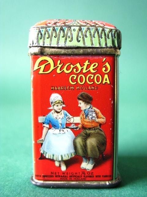 Droste cacao monster blik export USA 1950, Verzamelen, Blikken, Ophalen of Verzenden, Zo goed als nieuw, Overige, Droste