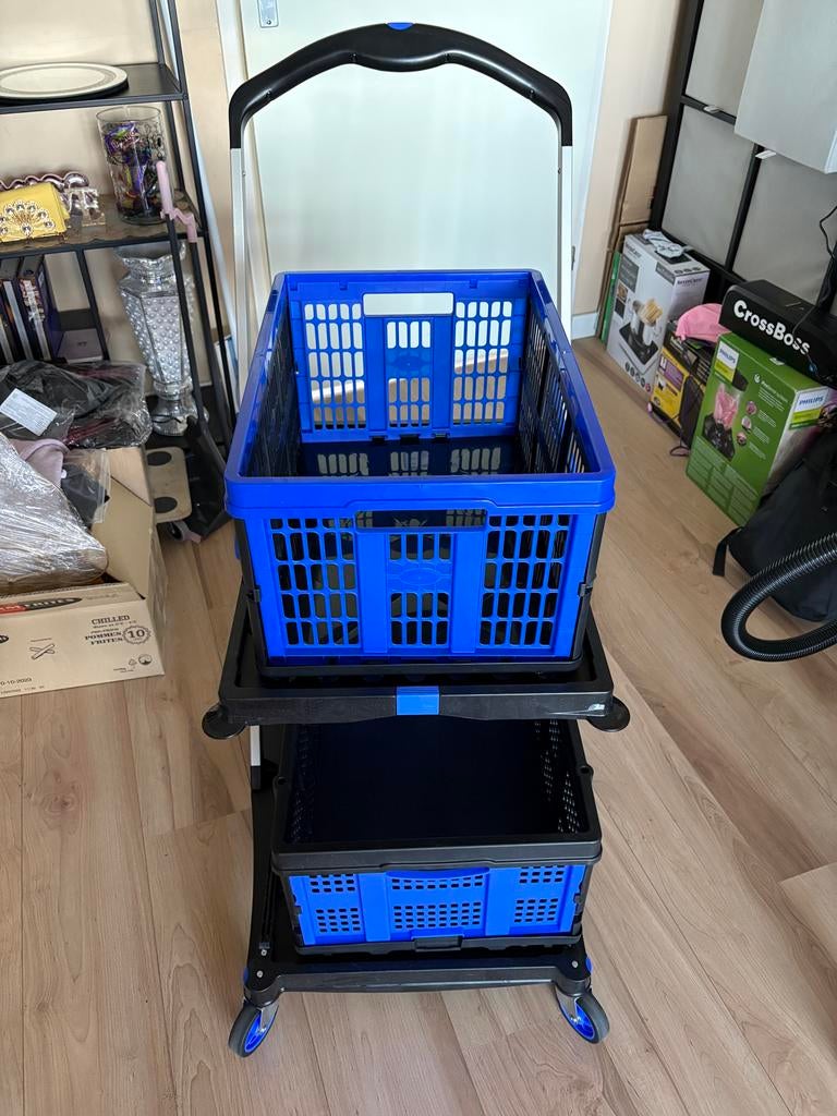 Boodschappen trolley, Ophalen, Zo goed als nieuw, Zwart, 30 cm of meer