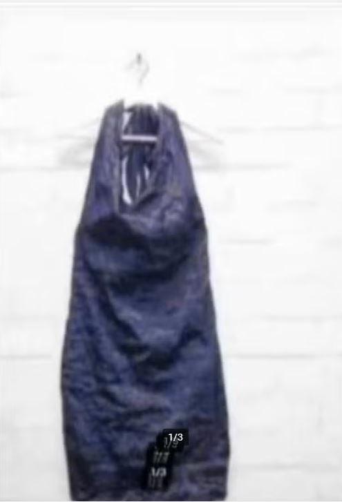 Sarah Pacini - Donkerblauwe halterjurk maat 38/40 - Nieuw, Kleding | Dames, Jurken, Nieuw, Maat 38/40 (M), Blauw, Boven de knie