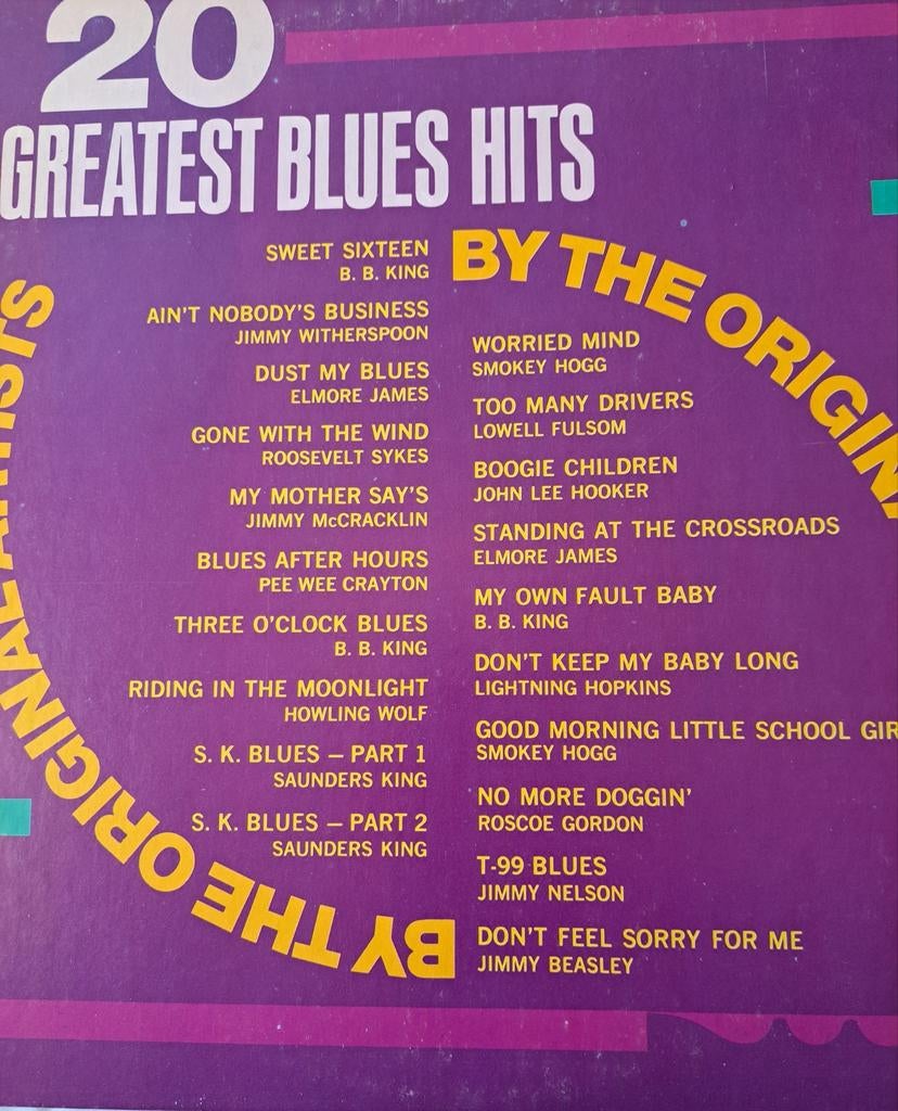 20 Greatest Blues hits, Cd's en Dvd's, Vinyl | Jazz en Blues, Ophalen of Verzenden, Gebruikt, 12 inch, Blues