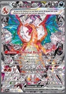 CHARIZARD EX 223/197 - OBSIDIAN FLAMES, Ophalen of Verzenden, Nieuw, Losse kaart, Foil