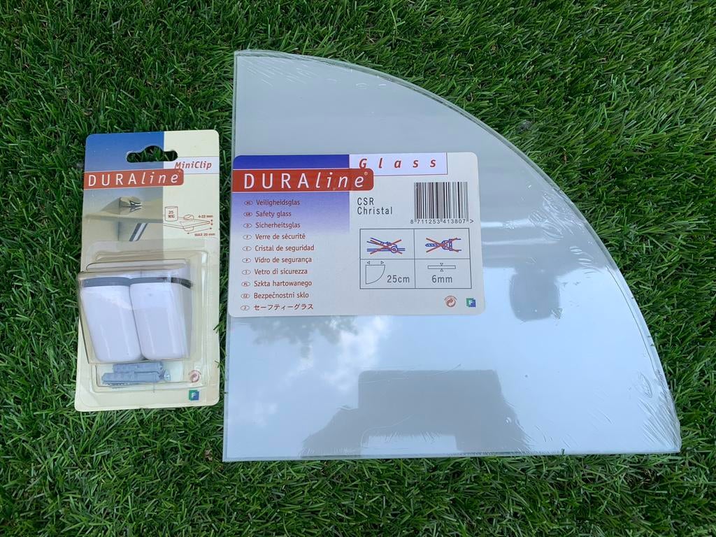 Wand’plank’ (badkamer) veiligheidsglas. Duraline., Ophalen of Verzenden, Nieuw, Overige typen