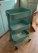 2x Ikea Raskog trolly roltafel mintgroen, Ophalen, Gebruikt