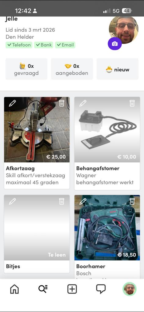 Peerby app spullen te leen/te huur, Auto diversen, Autogereedschap, Ophalen of Verzenden, Gebruikt