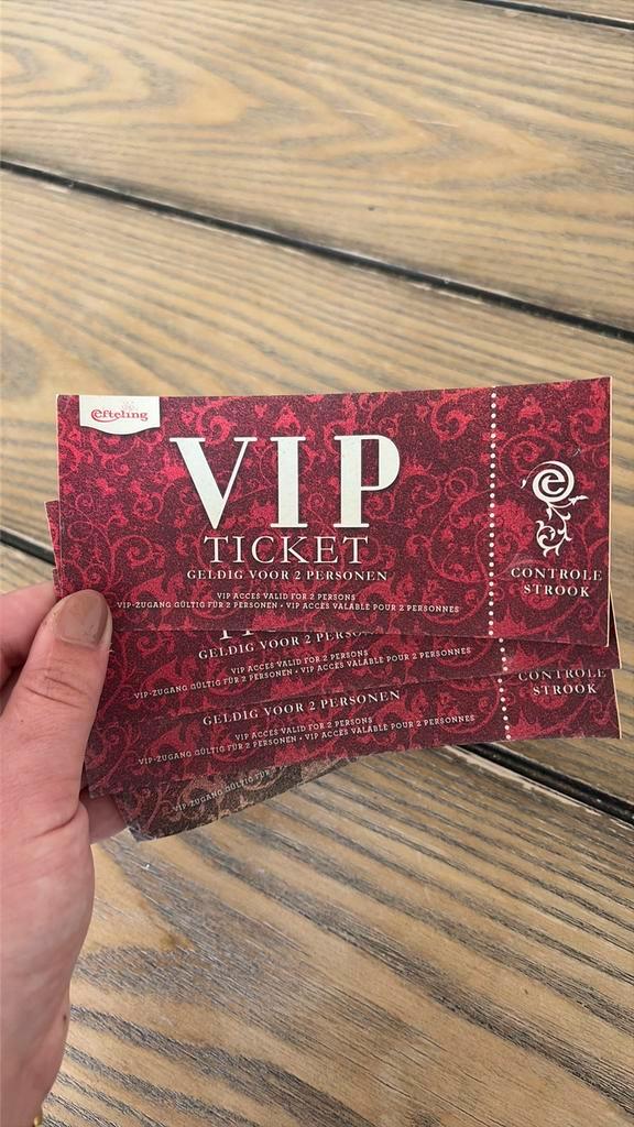 4 VIP Ticket Efteling, Verzamelen, Efteling, Zo goed als nieuw, Overige typen, Ophalen