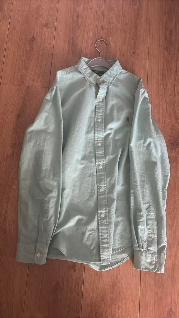 Origineel ralph lauren oxford overhemd maat m, Ophalen of Verzenden, Nieuw, Groen, Halswijdte 39/40 (M)