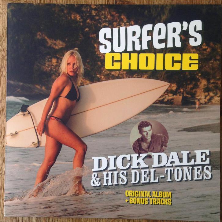 Dick Dale His DelTones Surfers Choice color surf bonus track, Cd's en Dvd's, Vinyl | Rock, Zo goed als nieuw, Poprock, 12 inch