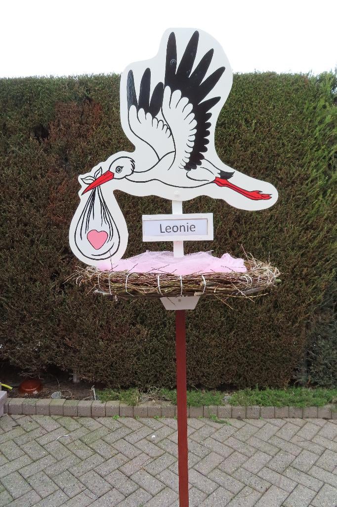Geboorteborden voor jongen of meisje of ooievaar op nest., Kinderen en Baby's, Kraamcadeaus en Geboorteborden, Ophalen, Nieuw