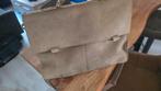 Mooie Laauw laptop/aktetas van suède en leer, Gebruikt, Beige, Leer, Ophalen
