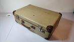Vintage Koffer - Beige met Leren Details, Overige materialen, Gebruikt, 50 tot 60 cm, Slot